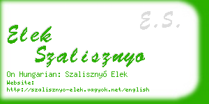 elek szalisznyo business card